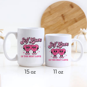 Retro Self Love Valentine's Day  Mug, Coffee Cup: 15oz