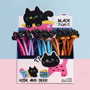 Black Cat Wiggle Gel Pen