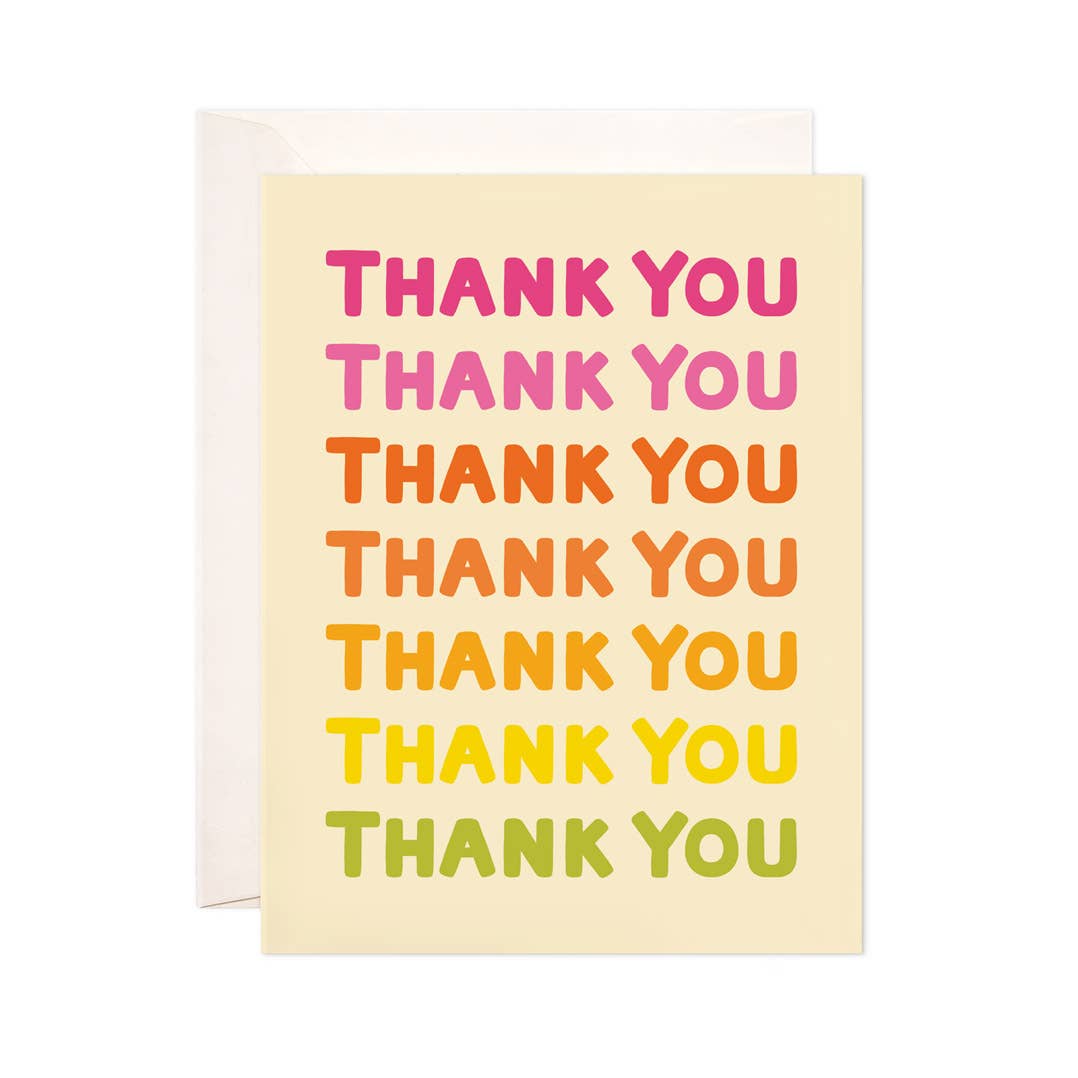 Ombre Thank You Greeting Card - Thank You Card: Single Card