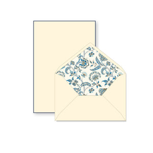 Rossi 1931 100% Cotton Bordered Writing Sheets Letter Set: Flowers / 6.25x8.47”
