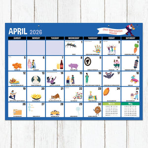 Every Day's A Holiday Desk Pad Monthly Calendar