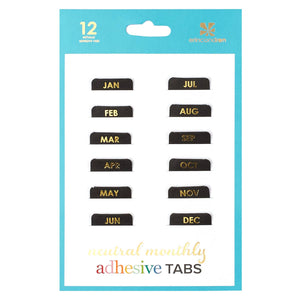 Neutral Monthly Adhesive Tabs