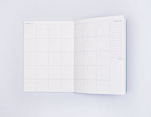Undated Memphis Brush No. 2 Weekly Lay Flat Planner Book, THE COMPLETIST
