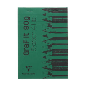 A5 Blank Graf-it Sketchpad Softcover, CLAIREFONTAINE in Green