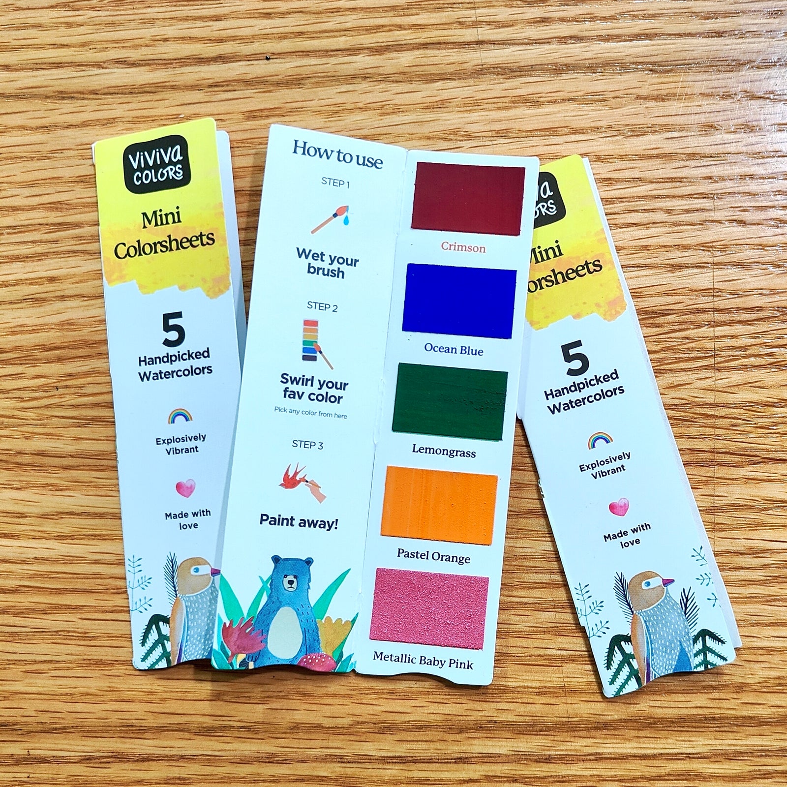 Mini Colorsheets - Sample Size - 5 Colors