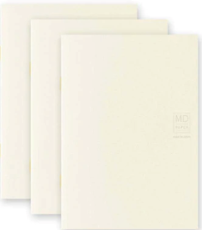 B6 Gridded 3 Pack MD Light Slim Notebook Softcover, MIDORI