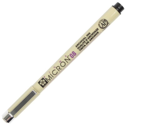 Micron 08 size/.45mm nib - Black