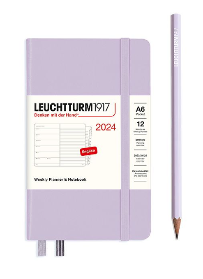 A6 2024 Weekly Planner with Extra Booklet Hardcover, LEUCHTTURM1917