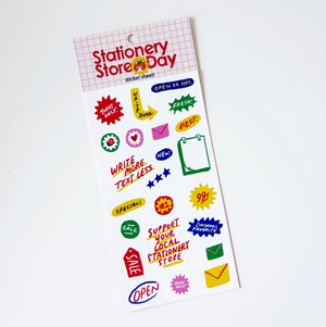 Shop Signs Sticker Sheet