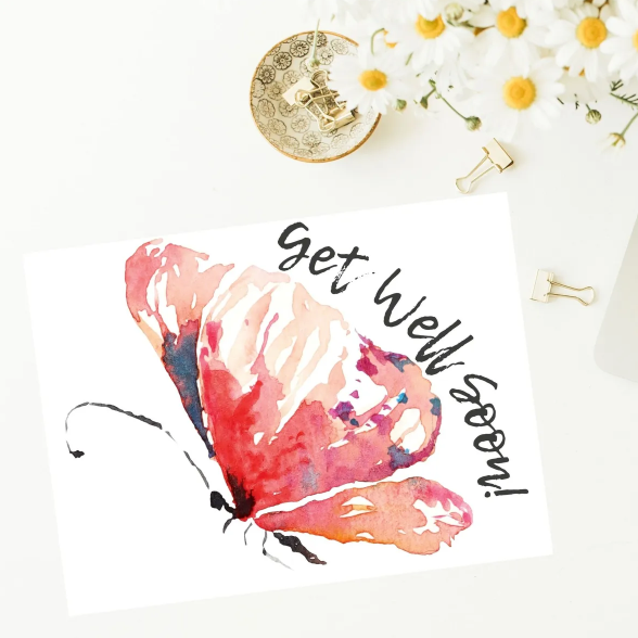 Get Well Card Set - Butterfly Art (#17)