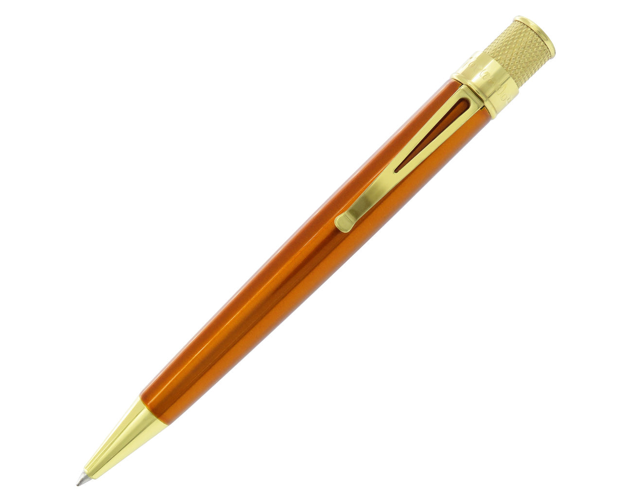 Retro 51 Tornado Brass Classic Rollerball Orange