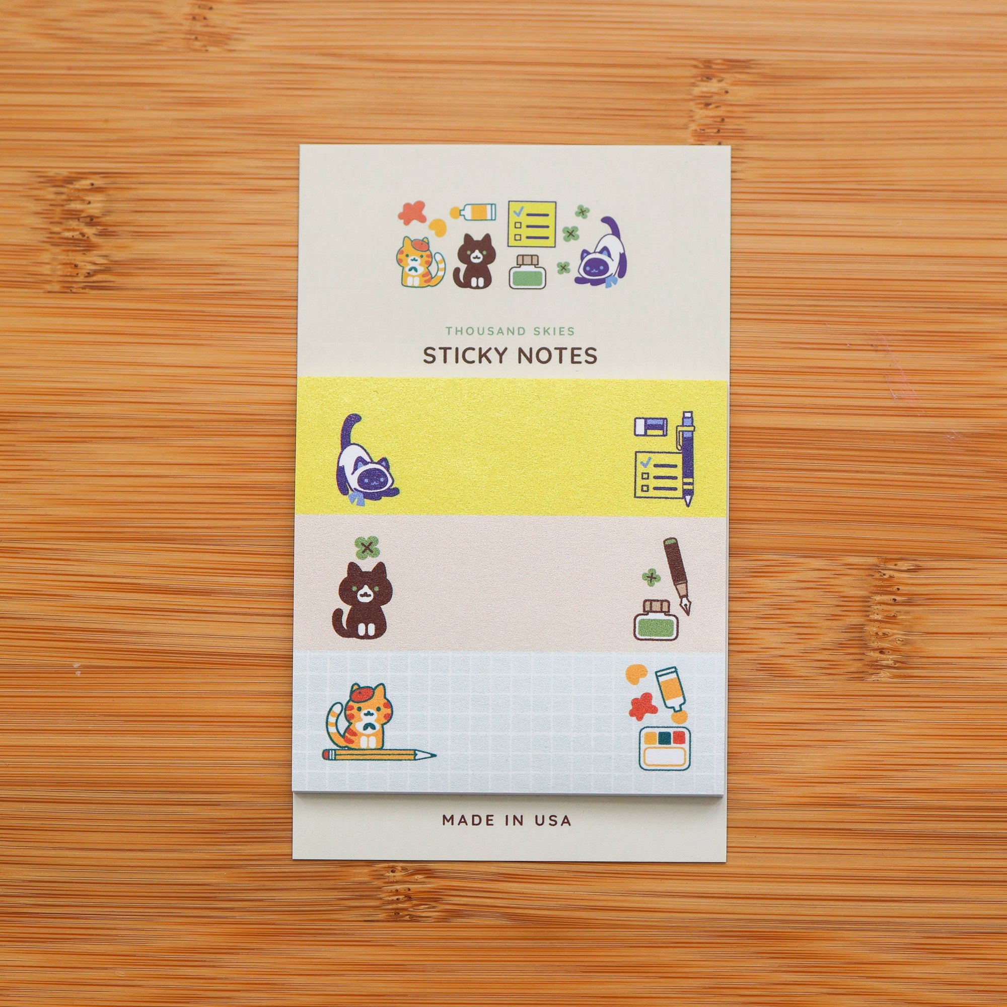 Sticky Notes - Stationery Cats