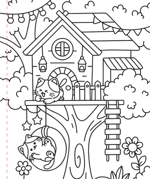 Large Print Coloring Book - Cozy & Comfy