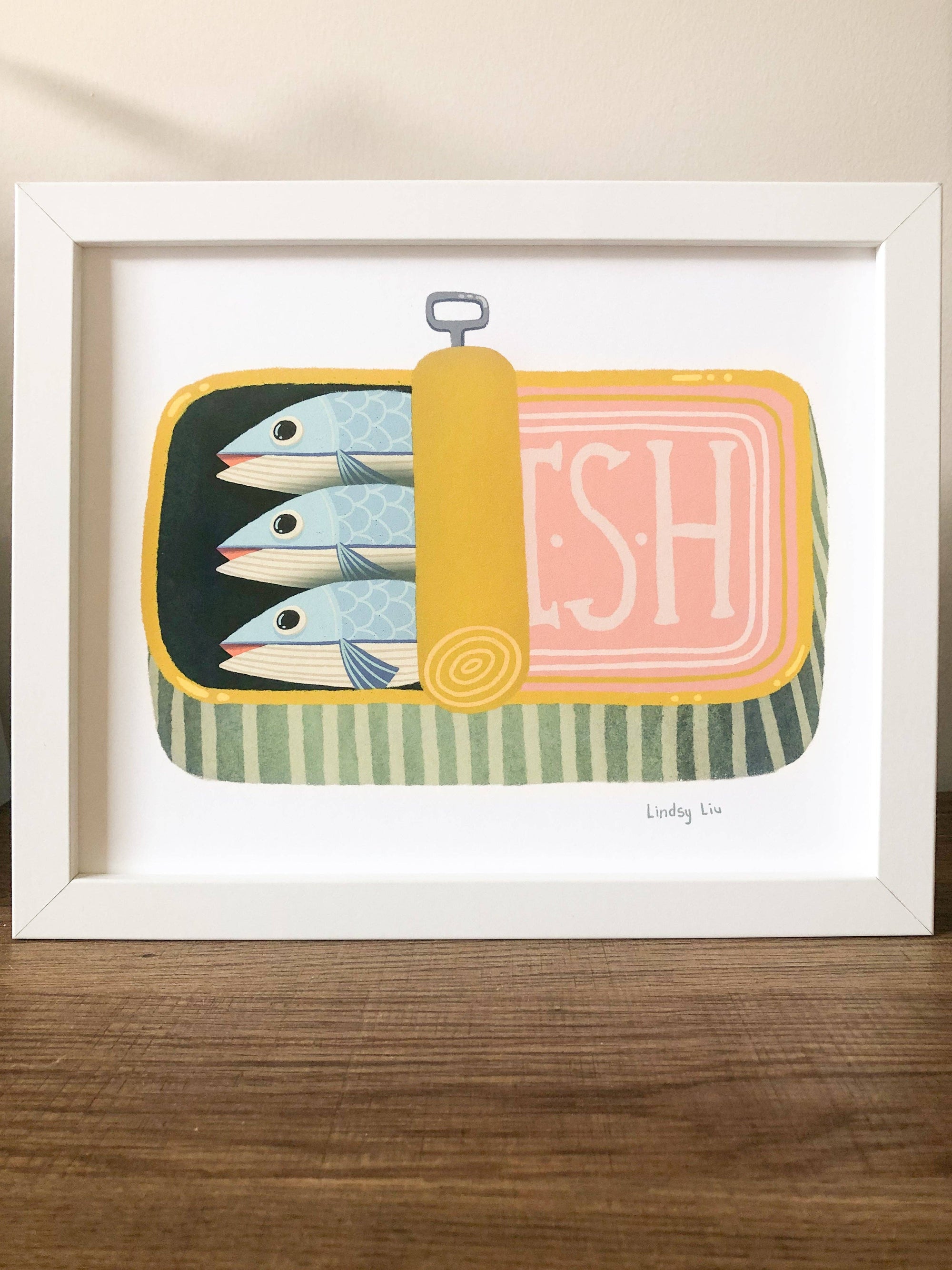 Sardine Art Print | Modern Room Decor, Minimal Wall Art