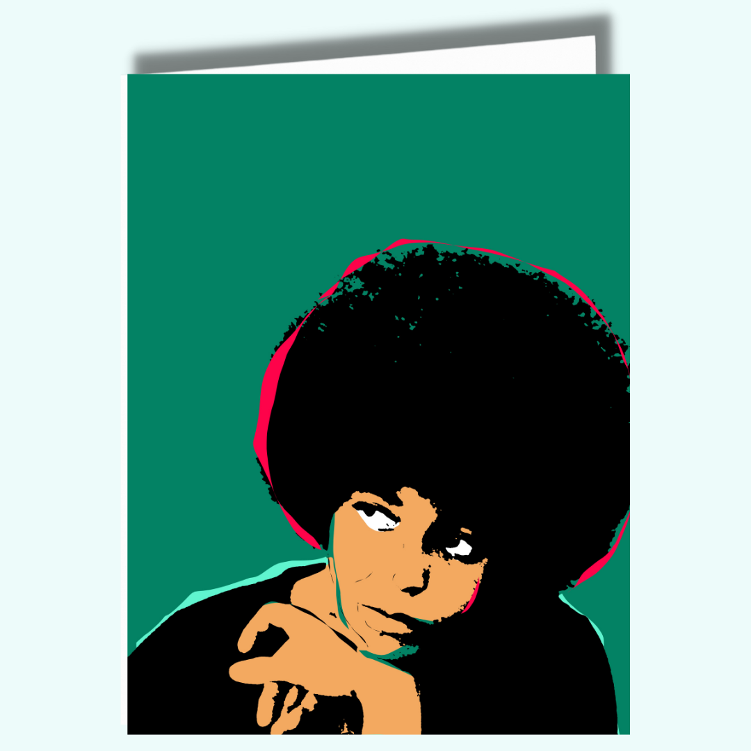 Angela Davis Empowerment Quote Card | Black Author Activist