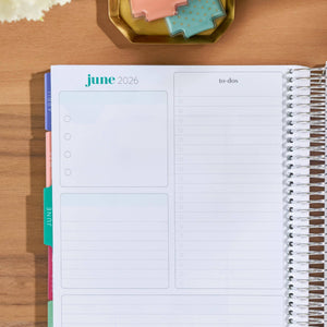 7x9 Monthly Planner - Mantra cover, Hexagon theme