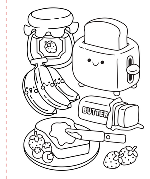 Large Print Coloring Book - Cozy & Comfy