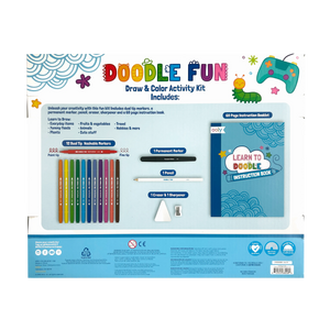 Doodle Fun: Draw & Color Activity Kit (17 PC Set)