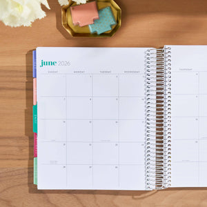 7x9 Monthly Planner - Mantra cover, Hexagon theme