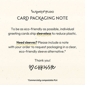 Festive Felines Birthday Greeting Card: Original Cat Art, Eco-Friendly