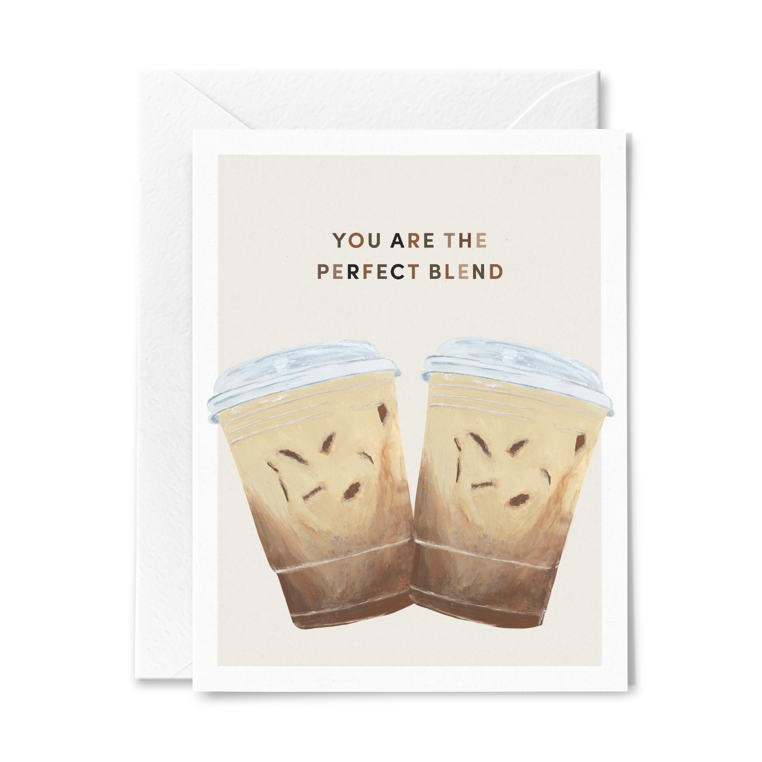 The Perfect Blend Wedding Greeting Card For Coffee Lovers