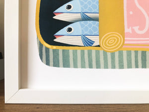 Sardine Art Print | Modern Room Decor, Minimal Wall Art