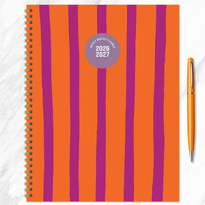 Statement Stripe Large Weekly Monthly Planner 2026-2027