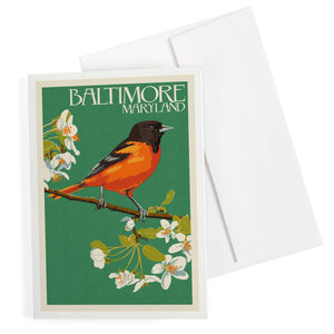 GREETING CARD Baltimore, Maryland, Oriole Letterpress