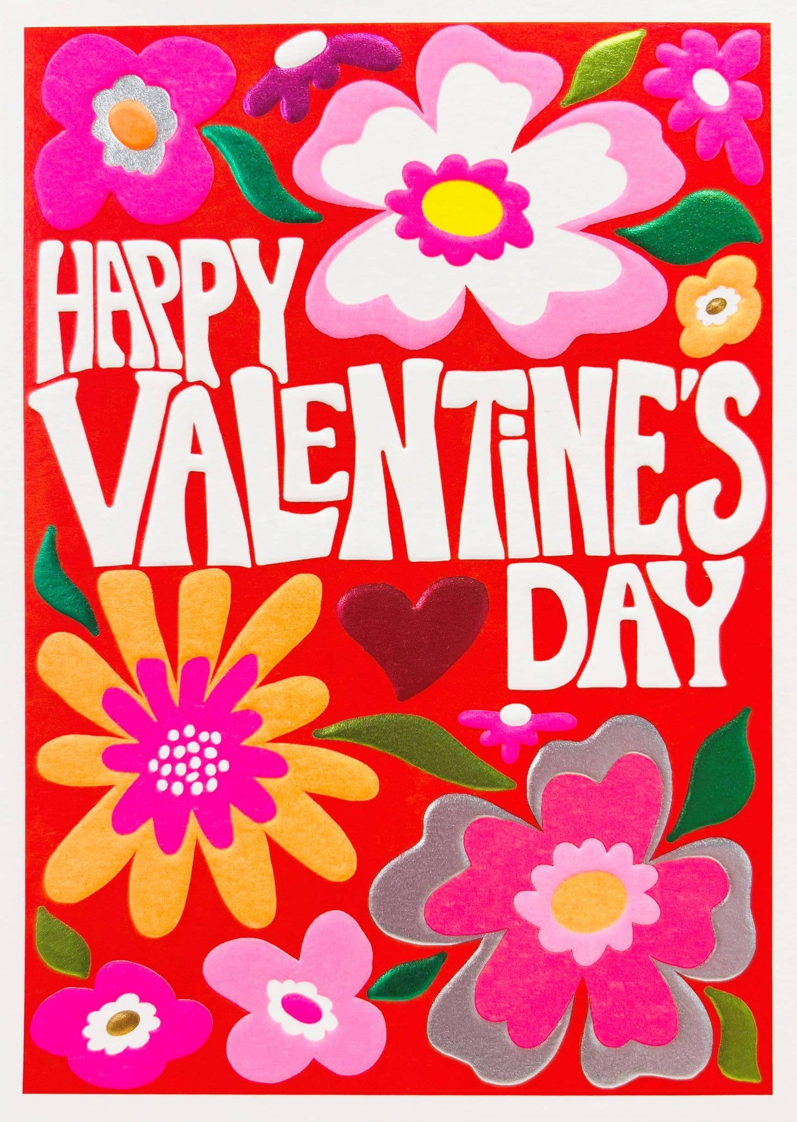 VALENTINE'S DAY FLOWERS GREETING CARD PAPER SALAD