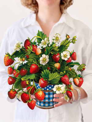 Strawberry Blossom (8 Pop-up Greeting Cards)