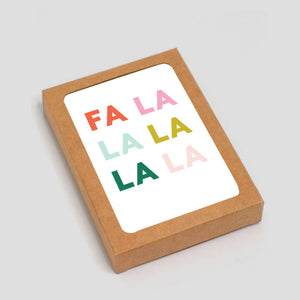 Fa La La La Typography Design: Single Cards
