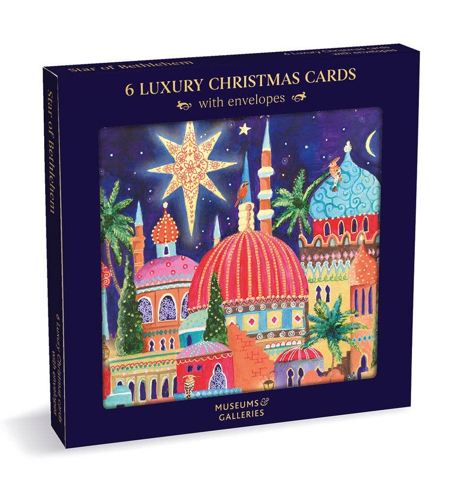 PACK OF 6 HOLIDAY CARDS STAR OF BETHLEHEM M&G
