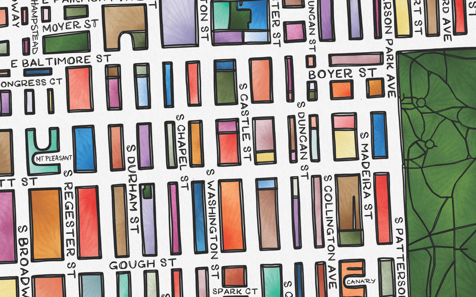 Fells Point (Baltimore) Map Art Print