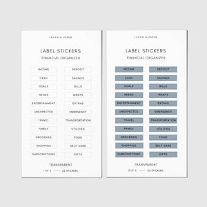 Clear Label Stickers | Financial: Clear Label Stickers | Financial