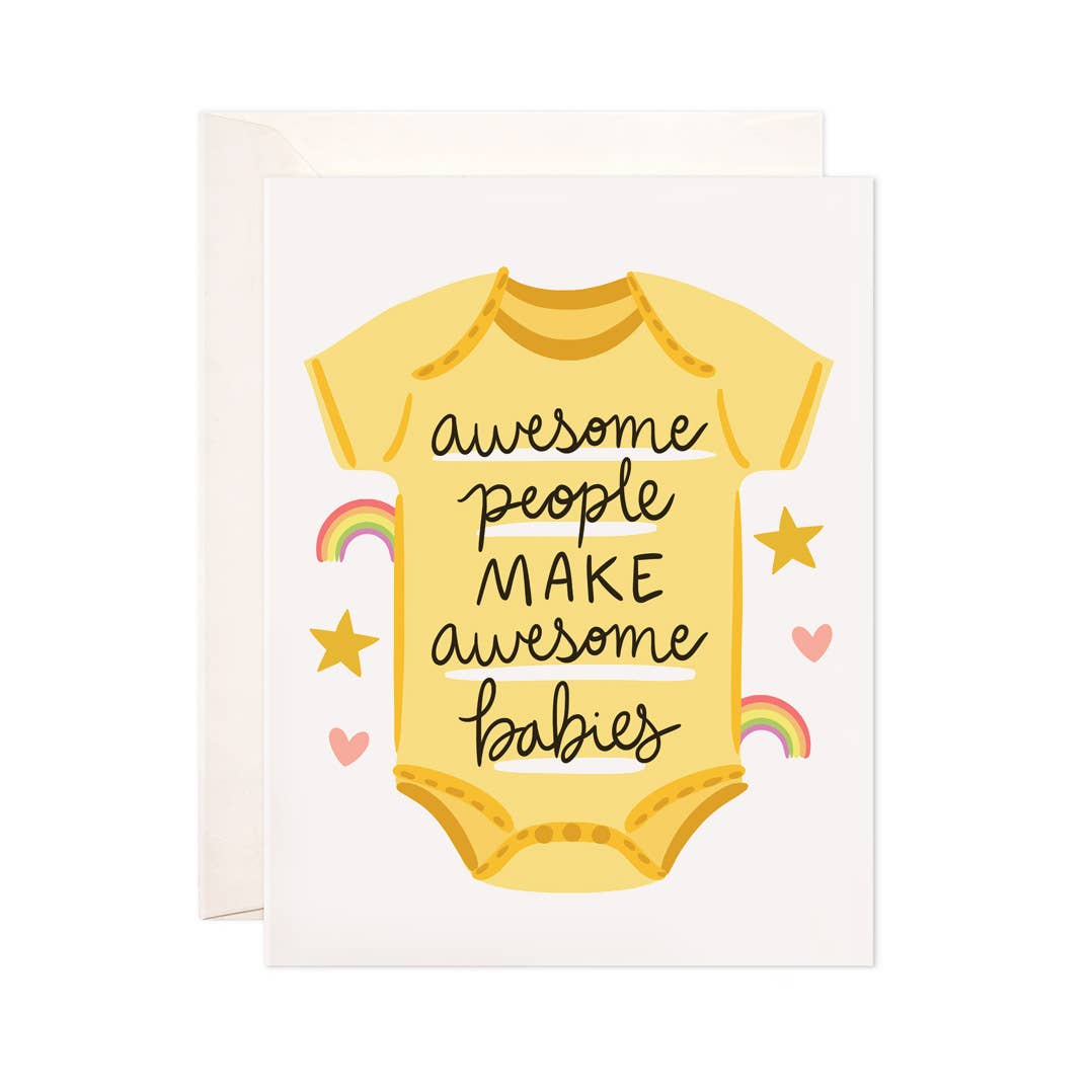 Awesome Babies Greeting Card - New Baby Card