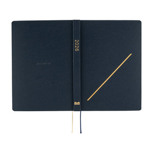 2026 Hobonichi Techo - Slash (Navy) HON - A5 Size/ Daily/Jan. Start