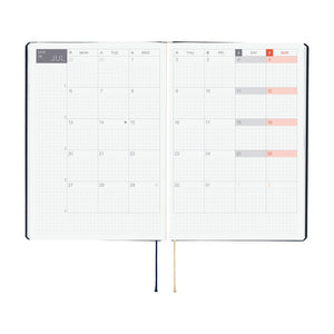 2026 Hobonichi Techo - Slash (Navy) HON - A5 Size/ Daily/Jan. Start