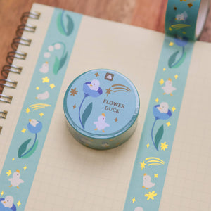 18mm Washi Tape (Foil) - Flower Duck
