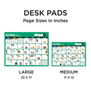 Every Day's A Holiday Desk Pad Blotter Calendar 2025-2026