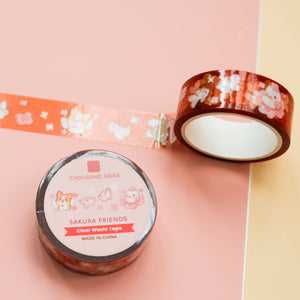 PET Tape (Transparent) Sakura Friends