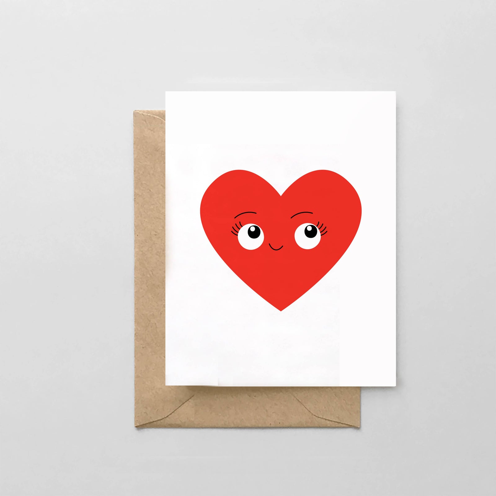 Heart Smiley Face -  A2 Greeting Card