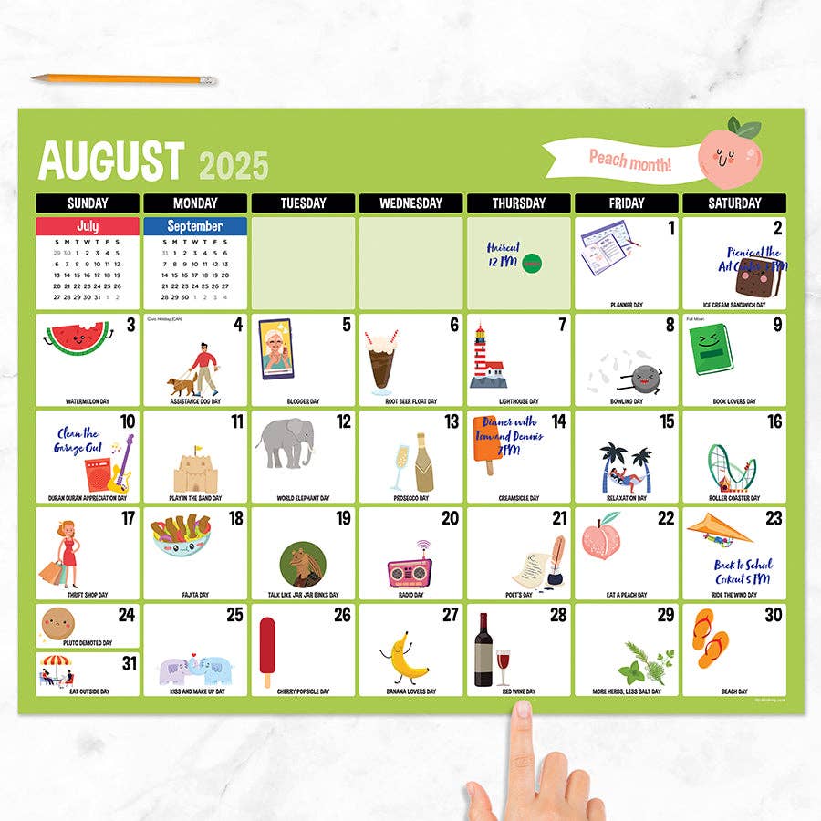 Every Day's A Holiday Desk Pad Blotter Calendar 2025-2026