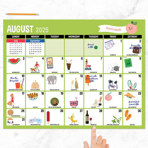 Every Day's A Holiday Desk Pad Blotter Calendar 2025-2026
