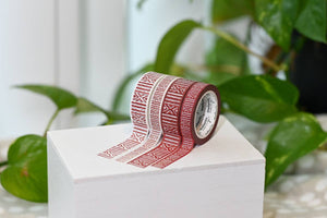 Mudcloth African Textile Inspired Washi Tape Set: Purple