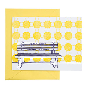 Baltimore Maryland | Greatest City In America Bench card: Individual Card / Purple & orange