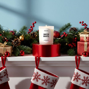 Winter Mantel Candle