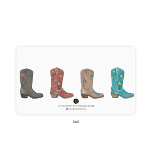 Cowboy Boot Little Notes® – Boxed Set of 85 Mini Note Cards