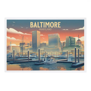 PREMIUM POSTCARDS Baltimore, Maryland Lithograph City Series