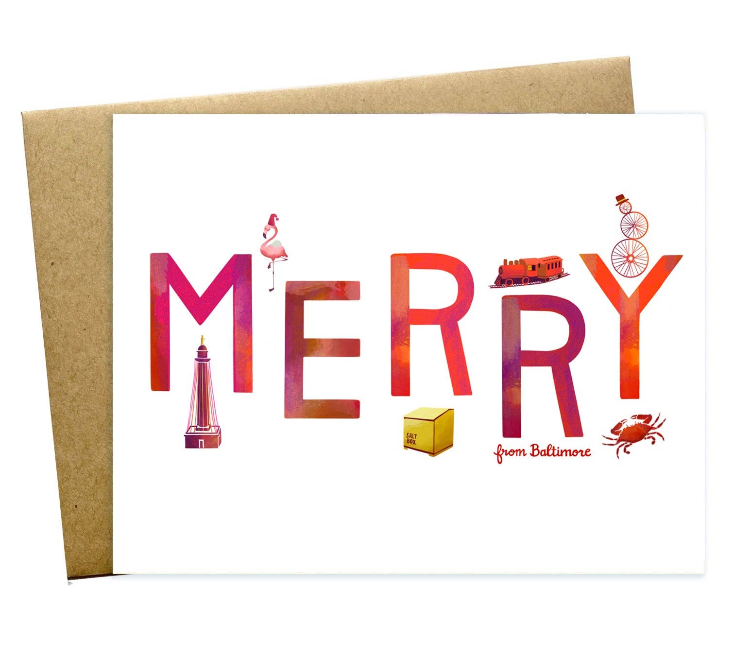 Merry from Baltimore Christmas card