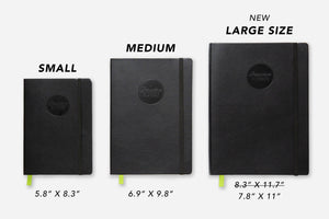 Weekly Undated Planner - Elite Black: Elite Black / Medium (6.9” x 9.8”) / Sunday